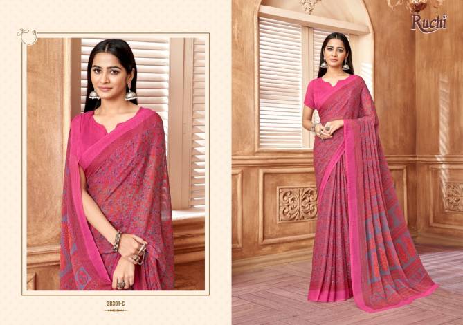 Star Chiffon 178 By Ruchi Daily Wear Chiffon Saree Suppliers In India